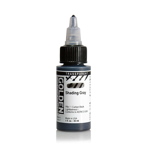 Golden High Flow Acrylic Paint 1oz_Transparent Shading Gray